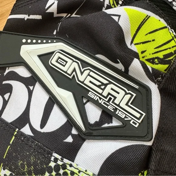EUC O'Neal Graphic Motocross Element Pants Black, White & Neon Yellow Youth 5/6 - Picture 2 of 11